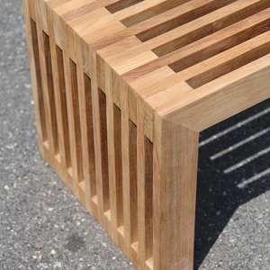 Banc en teck massif de haute qualité – Sièges circulaires d'extérieur pour usage public et commercial - Product Image 6