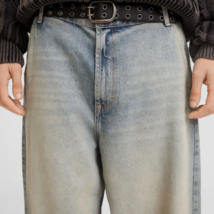 Jeans de Hombre de Alta Calidad, Sin Lavado, Corte Slim Fit, Cierre de Botones, Elásticos, Cintura Media, Tallas Grandes, Tejidos - Product Image 6