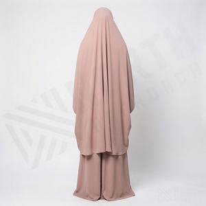 2025 OEM Kimono Abaya pour femmes musulmanes, en tissu polyester épais, doux et très extensible, col en V, manches longues, pour fêtes, Ramadan, mariages - Product Image 2