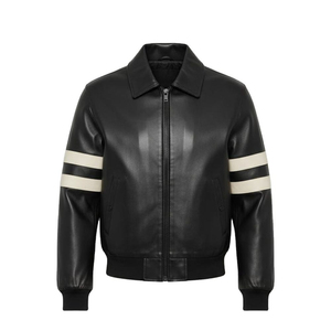 Men's Premium Leather Coated <b>Canvas</b> Stand Collar Winter Hooded Windproof Breathable Fashion <b>Jacket</b> Soft Touch Lining Long - Product Image 1