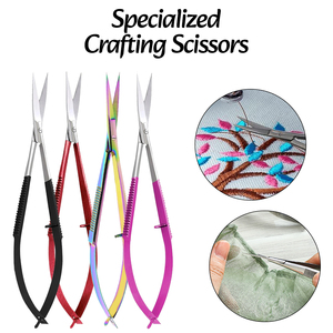 Ciseaux à sourcils en acier inoxydable de qualité supérieure, couleur personnalisée, ciseaux à ressort pour la coupe des poils des sourcils, marque privée, vente en gros - Product Image 6