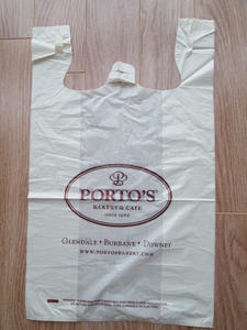 Personalizado propio logotipo impreso plástico compras camiseta chaleco bolsas - Product Image 5