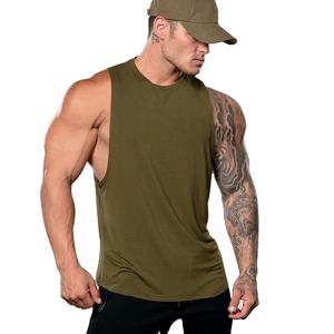 Camiseta sin mangas de gimnasio de algodón OEM para hombre, chaleco holgado sin mangas de alta calidad, diseño transpirable, informal, precio razonable, logotipo personalizable - Product Image 1
