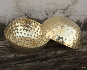 Premium <b>Hammered</b> Brass Tea Light <b>Holder</b> Decorative Votive Candle <b>Holder</b> Traditional Brass Home Decor for Tabletop and Events - Product Image 2