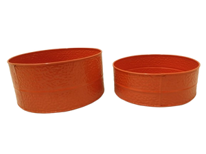 Ensemble de pots à fleurs ovales en métal, jardinières décoratives pour plantes d'intérieur et d'extérieur, balcon, rebord de fenêtre, boîte à herbes moderne. - Product Image 5