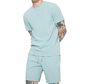 Conjuntos Deportivos de Verano para Hombre al por Mayor, Personalizados, de Dos Piezas, de Algodón, Manga Corta, Camiseta y Pantalones Cortos - Product Image 4