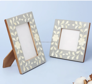 Bone Inlay Floral Black Photo <b>Frame</b> Mosaic <b>Vintage</b> Popular Design Low Price <b>Picture</b> <b>Frames</b> Modern Photo <b>Frame</b> - Product Image 1