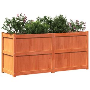 Jardinière en bois de pin massif brun ciré 59,1x19,7x27,6 po – Pots et jardinières - Product Image 4