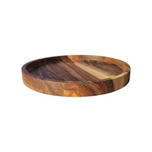 Bandeja Redonda de Madera de Nogal para Servir, con Asas, Ideal para Centro de Mesa, a Precio Accesible - Product Image 4