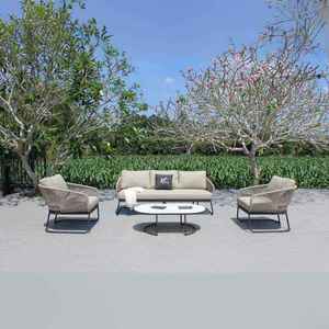 Chaise de jardin moderne, durable et confortable en acier inoxydable, résistante aux intempéries, mobilier de jardin, chaise longue de patio pour 5 personnes - Product Image 2