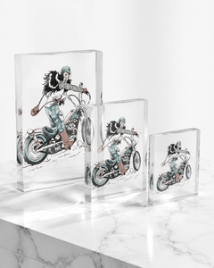 High-Clarity Solid <b>Acrylic</b> <b>Block</b> Base for Retail Countertop Product Display with Personalized Logo - Product Image 1