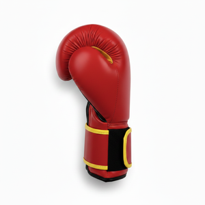 Premium Professional Red Leather Boxing Gloves-Breathable Lightweight <b>Hook</b> Loop Closure Unisex Beach Outdoor Training Gloves - Product Image 1