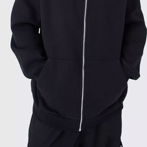 Nueva Sudadera con Capucha de Cierre Completo, de Secado Rápido, Casual, Transpirable, de Color Liso, Bajo MOQ, Último Diseño, Material Suave, Personalizable para Hombre 2026 - Product Image 4