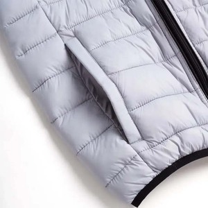 Men's Clothing <b>Jackets</b> High Street Style <b>Waterproof</b> Hooded <b>White</b> Color Polyester Zipper Closure With Pocket Bubble Puffer <b>Jacket</b> - Product Image 6