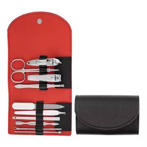 Kit de manucure 7 en 1 en acier inoxydable, ensemble d'outils portables avec étui rose et menthe pour adultes - Product Image 3
