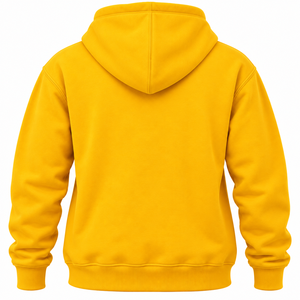 Sweat à capuche Sigma Gamma Rho jaune doré avec motif de lettres grecques en relief bleu roi sur la poitrine, poignets côtelés et poche kangourou - Product Image 4