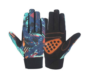 Gants de course sportifs respirants, dernière édition très demandée, prix compétitif, impression numérique, fermeture auto-agrippante sur les doigts. - Product Image 1