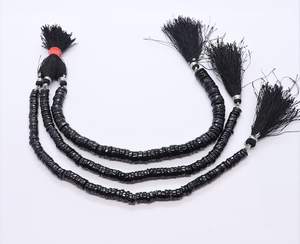 Cuentas de espinela negra natural AAA tipo Heishi de 4.5-5 mm, cuentas lisas de espinela, cuentas de espinela negra en forma de rueda para la fabricación de joyas - Product Image 1