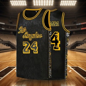 Camiseta de Baloncesto sin Mangas, Personalizada, Transpirable, de Malla, Negra y Dorada, Sublimada, Uniformes Digitales para Hombre, Campamento 2026 - Product Image 2