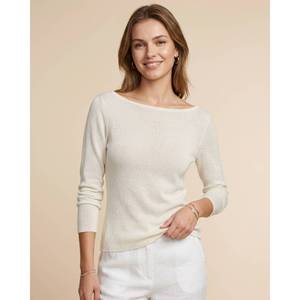 Suéter Casual de Punto para Mujer, con Hombros Descubiertos, para Primavera, Verano y Otoño, con Cierre de Cremallera y Decoración de Botones - Product Image 3