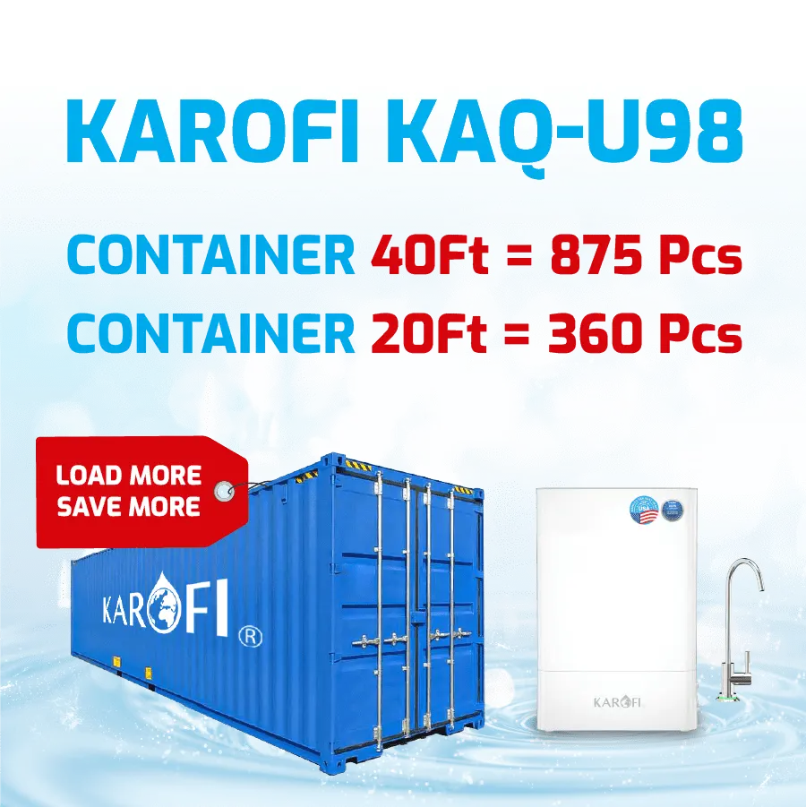 Karofi KAQ-U98 ticari ters osmoz su arıtıcısı ev için LED musluk ile 10 aşamalı filtrasyon sistemi
