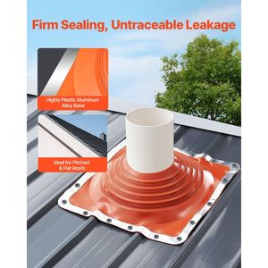 Guaina Flessibile in Silicone Resistente alle Alte Temperature 101°F (437°F) per Tubi da Tetto con Diametro Esterno da 10 a 18 Pollici - Product Image 4