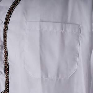 Túnica Musulmana Qatari, Thobe Islámico para Hombre, Bordado, Color Sólido, Regalo de Ramadán, Túnica Larga Jubbah con Logotipo Personalizado - Product Image 5