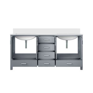 Grigio scuro 72 pollici. L X 22 Pollici Mobile Bagno Doppio con Top in Quarzo Bianco - Product Image 6