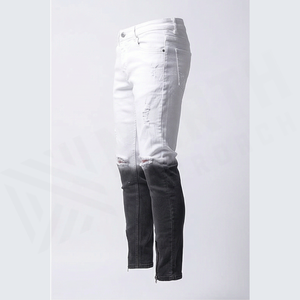 Jeans de Mezclilla Blancos Rotos para Hombre, de Alta Calidad, Corte Regular, Cintura Alta, Estilo Casual, para Invierno y Verano, Pantalones de Pierna Recta - Product Image 3