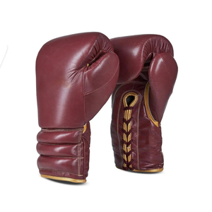Guantes de Boxeo de Piel de la Mejor Calidad con Cordones para Competición en el Ring, Personalizables con Logotipo OEM, Guantes de Kick Boxing - Product Image 1