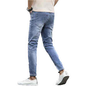 Stylish Slim Fit Denim <b>Pants</b> for Men Featuring Comfortable Stretch Trendy Design Perfect Breathable Denim <b>Pants</b> - Product Image 4