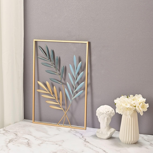 Modern Nordic Metal <b>Leaf</b> <b>Wall</b> Art <b>Decorative</b> Iron <b>Wall</b> Hanging Sculpture for Living Room Bedroom Home Interior <b>Decoration</b> - Product Image 3