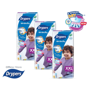 Pañales Drypers Wee Wee Dry para bebés y niños pequeños, talla XXL (40 unidades x 3) (15 kg) - Product Image 3