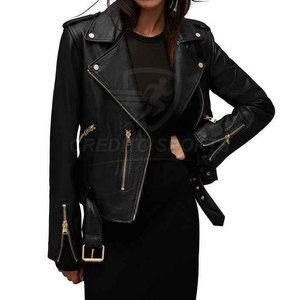 Chaqueta de Cuero para Mujer, Estilo Premium, Ajuste Suave, Diseño Duradero para Uso Diario, Cómoda, en Oferta Online - Product Image 3