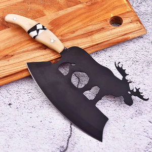 มีดสับเนื้อทำมือแบบสั่งทำใหม่เอี่ยม ด้ามจับทำจากกระดูกอูฐ ใบมีดเหล็ก D2 ขนาด 6.5 นิ้ว มีดครัวสำหรับคนถนัดซ้ายและขวา แกะสลักด้วยเลเซอร์ - Product Image 3
