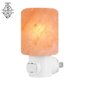 Lampe en sel de l'Himalaya en cristal naturel avec base en bois, faite à la main, de haute qualité, décoration d'intérieur, design floral Feng Shui, lumière chaude - Product Image 2