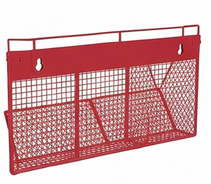 Premium Red Metal <b>Wire</b> Storage <b>Basket</b> Rectangle <b>Hanging</b> Multi-Purpose Neatening Organizer Simple Style Home Accent - Product Image 4