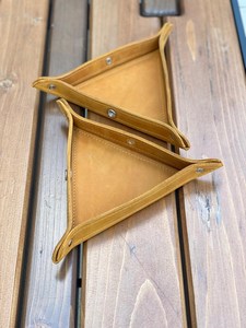 Boîte de rangement pliable en cuir véritable faite à la main, durable, pour la protection et le rangement, cadeau personnalisé, boîte à accessoires de bureau - Product Image 6