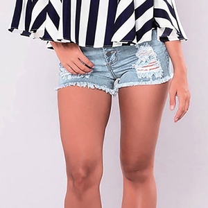 Shorts en jean premium pour femme, taille haute, décontractés, pour le quotidien, mode estivale, confortables, doux, extensibles, durables, coupe décontractée, tendance urbaine - Product Image 3