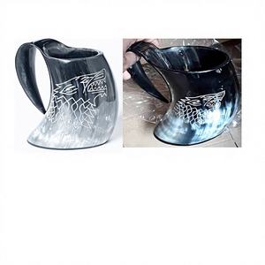 Mug en corne de buffle poli, écologique, fait main, taille personnalisée, logo gravé, dernière arrivée, décoratif, pour champagne et bière - Product Image 6