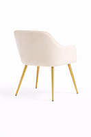 Fauteuil de maquillage moderne en velours rembourré avec accoudoirs et coussin pour salle de maquillage, chambre, bureau, coin lecture, pieds en métal
