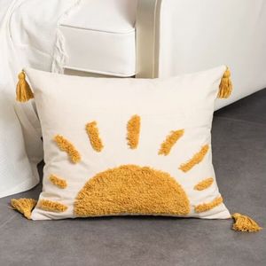 Cojín de Algodón Tejido Cómodo y Agradable para la Piel, con Estampado, Tela Suave y Transpirable, Elegante y Decorativo para Sofá Cama, para Todas las Estaciones - Product Image 2