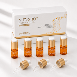 ILUTINE Vita-Shot Program Ampoule Premium Set, Vitamina C, Suero Facial Líquido Antienvejecimiento, Blanqueador, Antimanchas Oscuras, Caja de 5 Piezas - Product Image 1