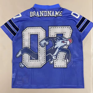 Maillot de football décontracté pour homme sur mesure de haute qualité, avec logo frontal, col en V, coupe régulière, respirant, séchage rapide, en maille imprimée - Product Image 5