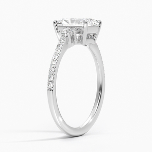 Bague BOJ 0145 en argent 925, taille radiant, sertie de trois pierres Lyra, solitaire en diamant 2 carats, couleur D, VVS1, Moissanite GRA, en promotion - Product Image 2