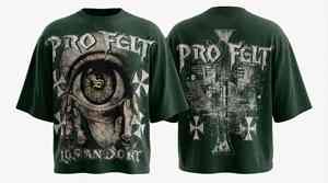 Camiseta Clásica Extra Grande con Apliques Personalizados, Logotipo Bordado, Hombros Caídos, Mangas Cortas, 100% Algodón, Transpirable, Estilo Hip Hop - Product Image 2