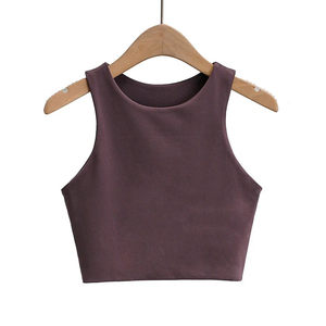 Camisola sin mangas para mujer, camisola básica de verano, sexy, de corte corto, informal, transpirable, ligera - Product Image 1