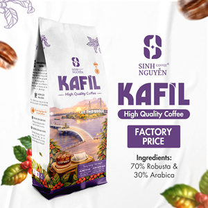 กาแฟคั่วบดพรีเมียม KAFIL ผสมโรบัสต้า 70% อาราบิก้า 30% คั่วเข้ม/กลาง สำหรับชงเย็น รสชาติกลมกล่อม หอมเข้ม รสเข้มข้น จำหน่ายแบบขายส่ง รับผลิตแบบ OEM และ Private Label - Product Image 1