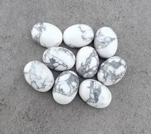 Cabochon en howlite naturelle, pierre précieuse ovale calibrée à dos plat, pierre lâche pour la fabrication de bijoux et les fournitures d'artisanat - Product Image 3