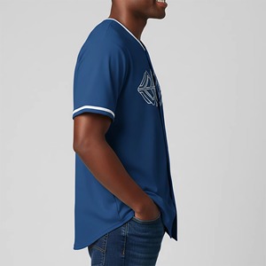 Camiseta de Béisbol Sublimada con Logotipo Personalizado, 100% Poliéster, Camiseta de Softbol Lisa, Camiseta de Béisbol con Botones - Product Image 2